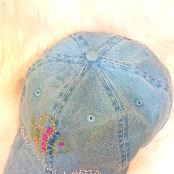PUERTO VALLARTA Travel Baseball Cap Blue Beaded‎ Fish BLING Adjustable Souvenir main image 5
